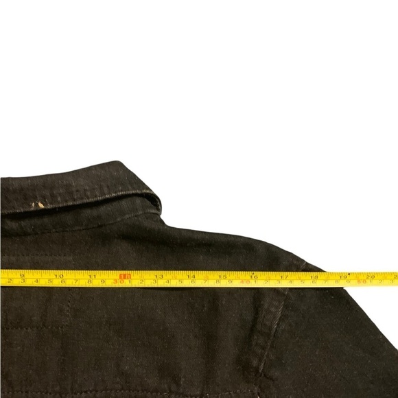 Denim Jacket Womens Southwest Aztec Print Boho Black Jean Coat Medium? - Picture 9 of 10